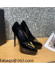 Versace Virtus Patent Leather Plarform Pumps 14.5cm Black 2022 