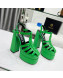 Versace Calfskin La Medusa Platform Sandals 15.5cm Green 2022 