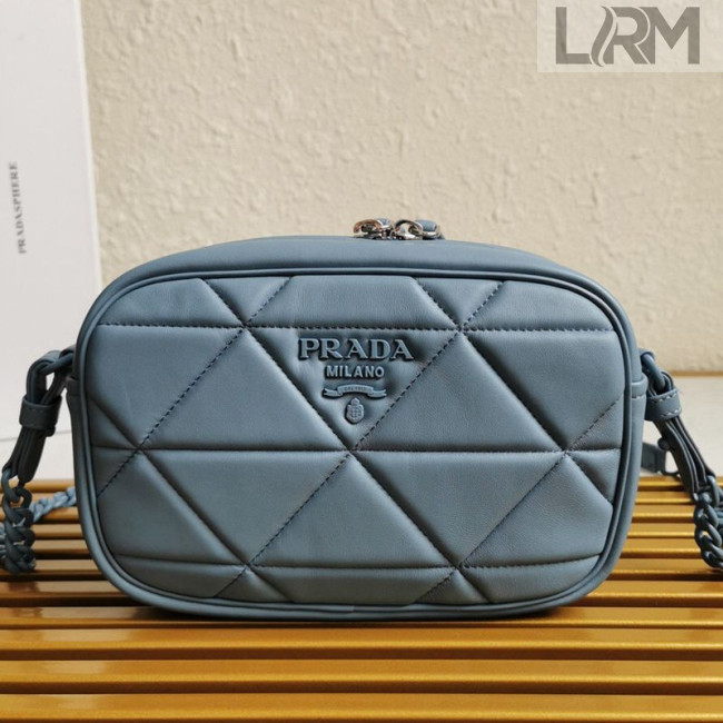 Prada Spectrum Quilted Shoulder Bag 1BH141 Blue 2021